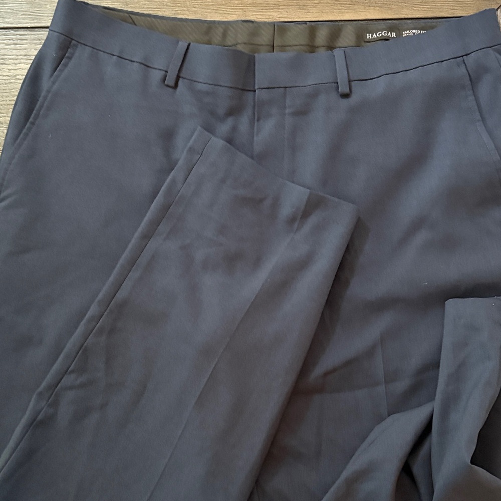 Haggar Classic Navy Trousers